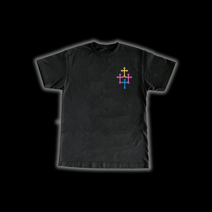 'MULTI-COLOR CROSSES' - TEE