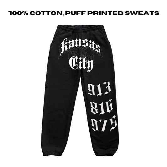 'KC' - PUFF PRINT SWEATS