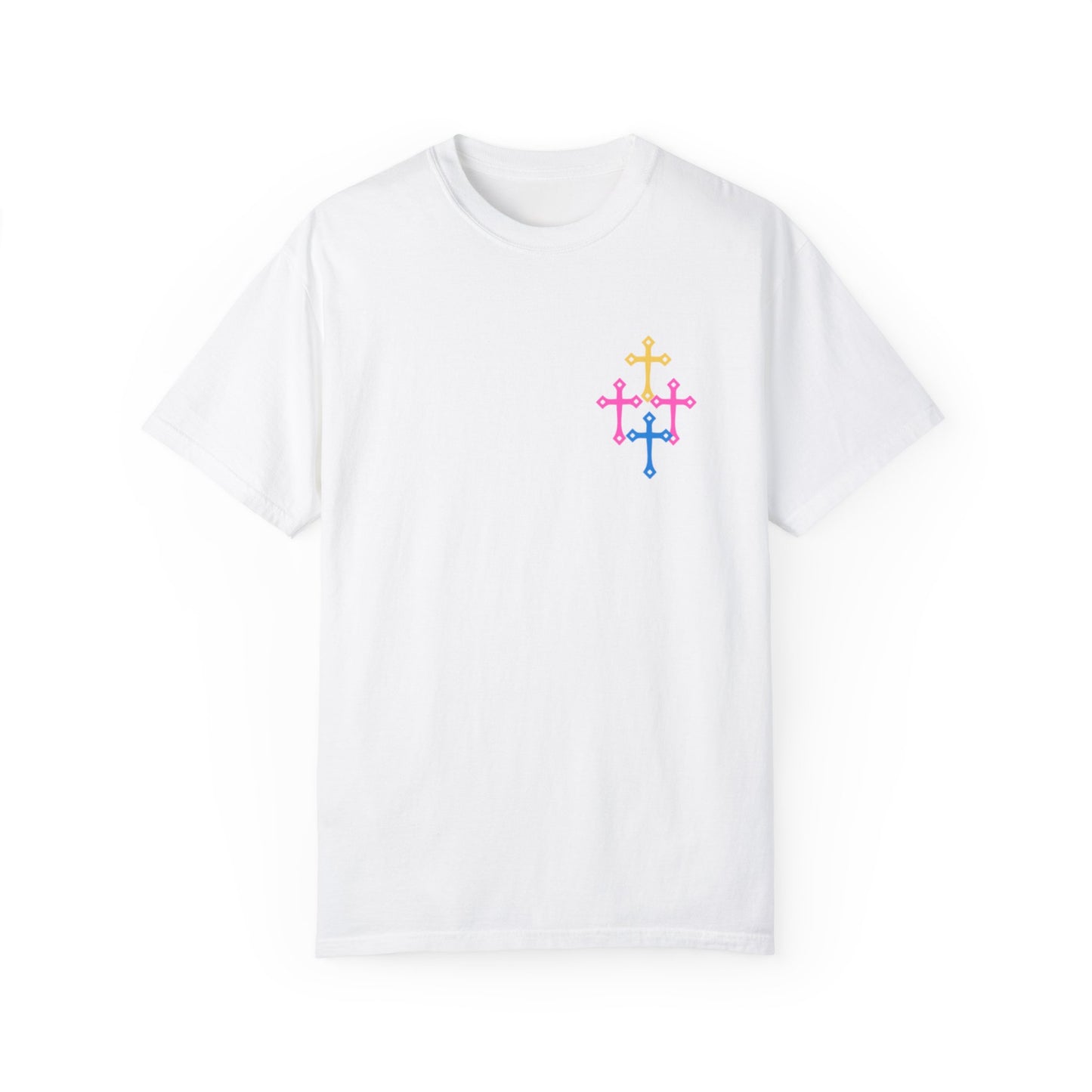 'MULTI-COLOR CROSSES' - TEE