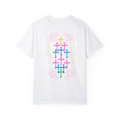 'MULTI-COLOR CROSSES' - TEE